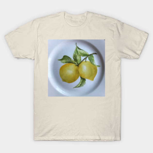 Lemon Botanical T-Shirt by djrunnels